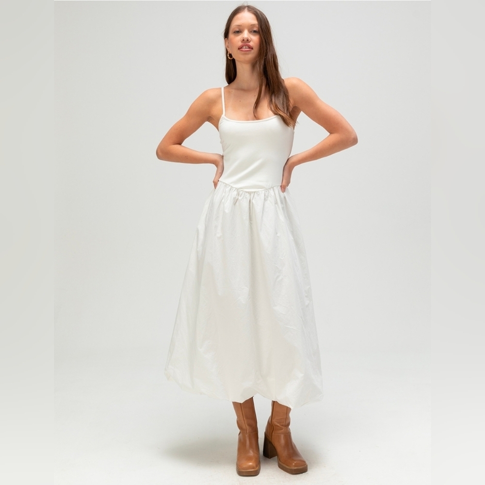 BDG Urban Outfitters Eden Midi Dress • White 1️⃣